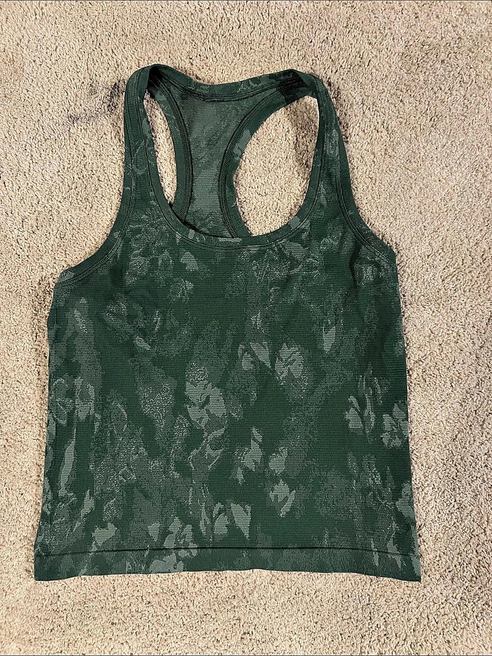 Lululemon Swiftly Tech Racerback Tank Top Floral Green